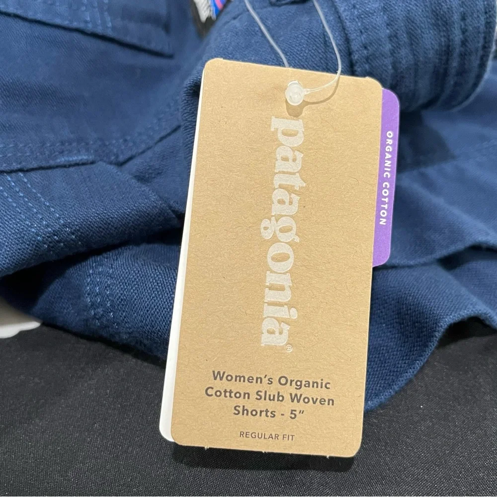 NWT Patagonia 100% Organic Cotton Slub Shorts, 5 inch in Stone Blue, Size 6 - Picture 2 of 13